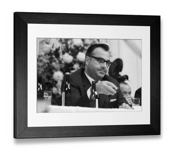 Framed Print : With the slogan Safe into the 70s