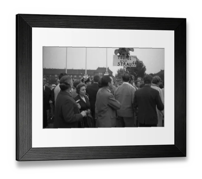 Framed Print : The head of the CSU, F. J. Strauss