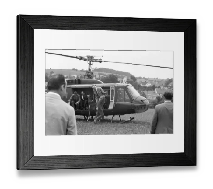 Framed Print : Federal Chancellor Kurt-Georg Kiesinger in 1969 opening the campaign for the 1969 federal election in his constituency