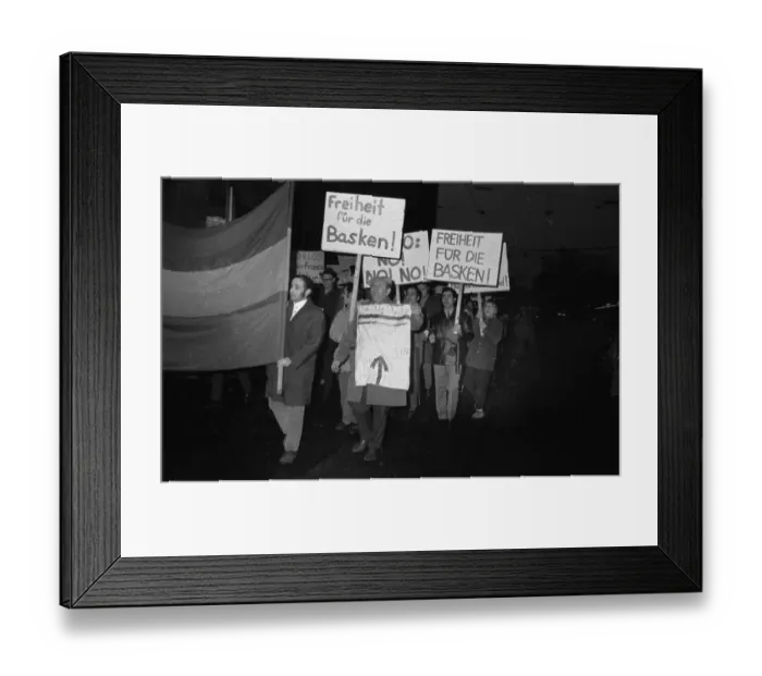 Framed Print : Spanish guest workers, mainly from the Basque Country Framed Print : Spanish guest workers, mainly from the Basque Country