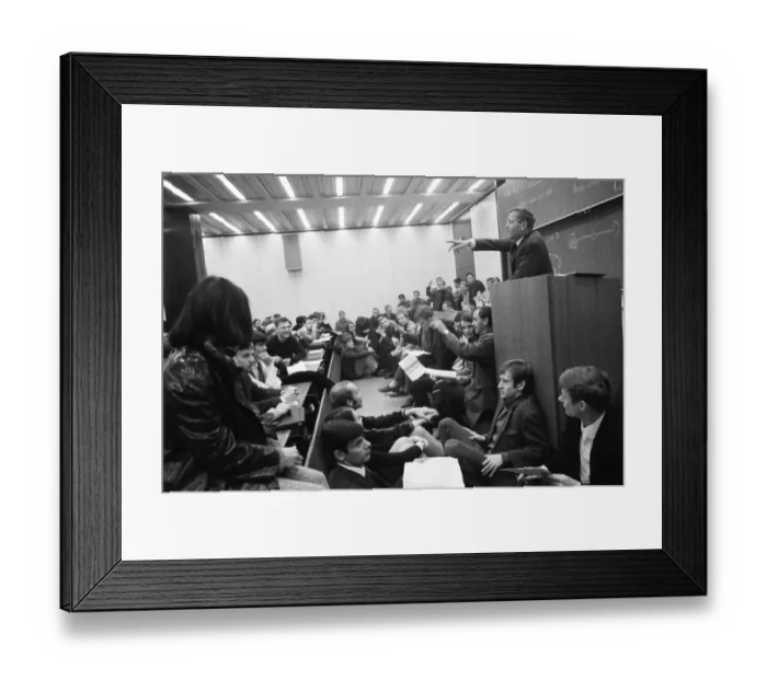 Framed Print : The Ruhr Action against the Emergency Laws in 1968 turned against the emergency legislation with numerous local actions