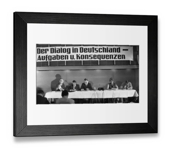 Framed Print : Dialogue in Germany was the motto of a conference of youth associations from East