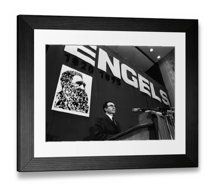 Framed Print : The German Communist Party (DKP) commemorated the 75th anniversary of the death of Friedrich Engels