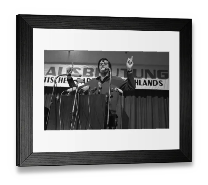 Framed Print : The Young Socialists had invited to a congress for apprentices on 28 November 1970 in Duesseldorf under the motto