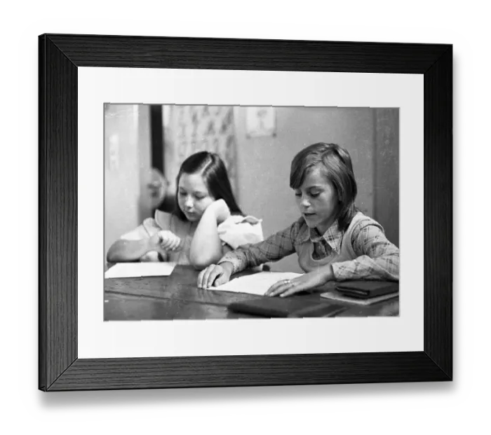 Framed Print : Gastarbeiter children in the secondary school Framed Print : Gastarbeiter children in the secondary school