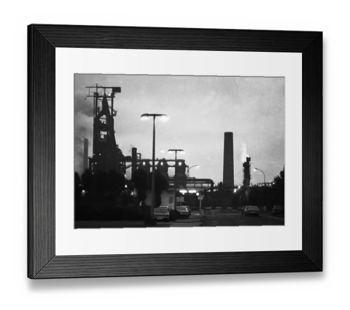 Framed Print : The Ruhr area in the summer of 1973 - here on 6-8 August 1973 - in Dortmund and Essen