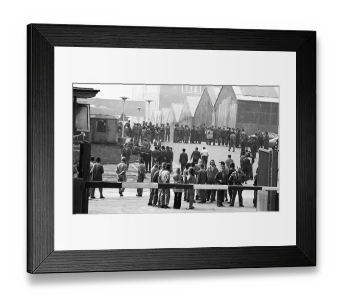 Framed Print : Many workers at the Opel factory in Bochum - here on 23 August 1973 - also took part in the wildcat strikes that swept