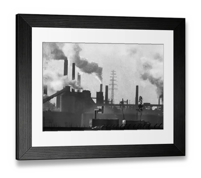 Framed Print : The pollution of the Duisburger Kupferhuette on 22 Framed Print : The pollution of the Duisburger Kupferhuette on 22