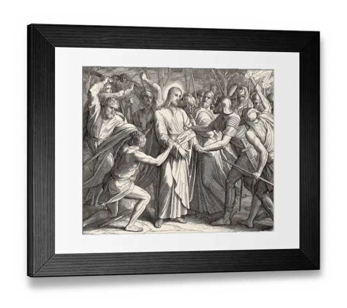 Framed Print : Arrest of Jesus, New Testament