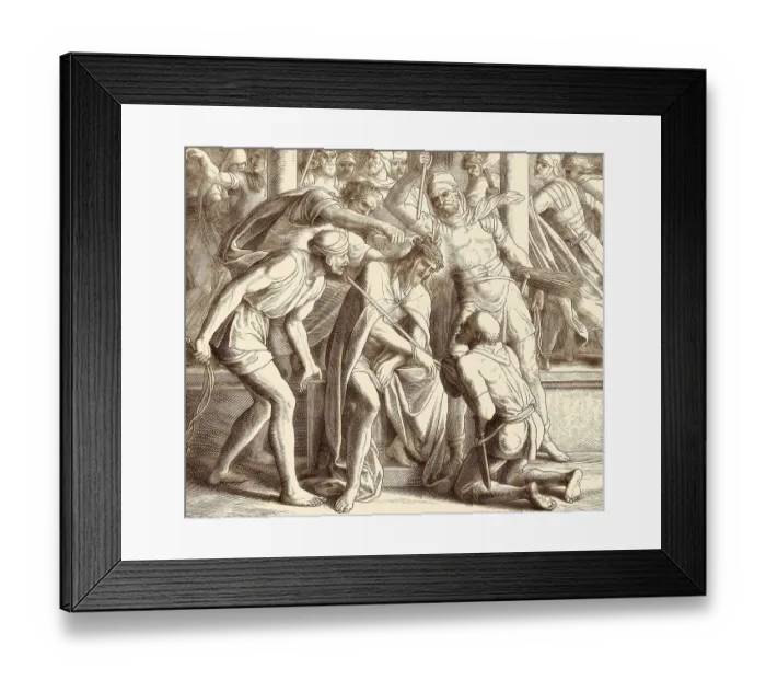 Framed Print : The mocking of Jesus, New Testament