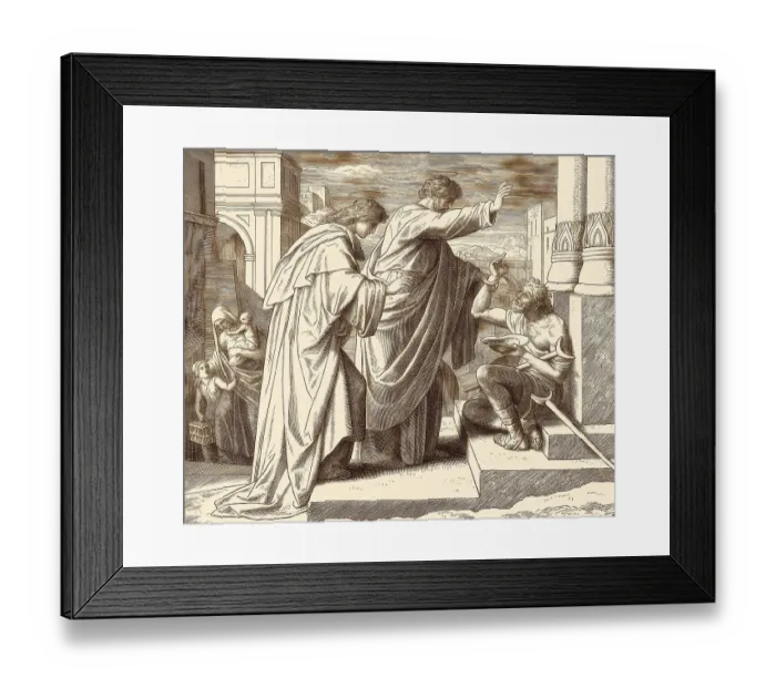 Framed Print : St. Peter Healing the Crippled Beggar Framed Print : St. Peter Healing the Crippled Beggar