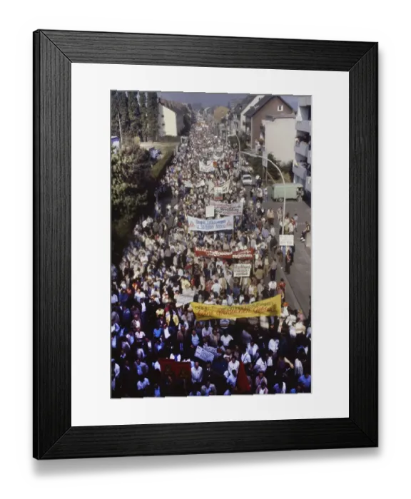 Framed Print : Ruhr area. DGB demonstration against unemployment and social cuts Framed Print : Ruhr area. DGB demonstration against unemployment and social cuts