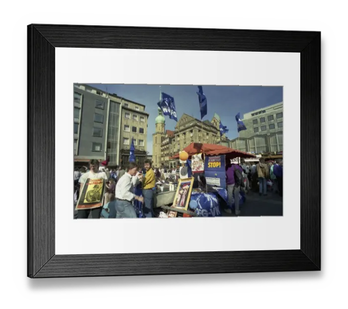 Framed Print : Ruhr area. The Easter March Ruhr 89 on 25. 3. 1989
