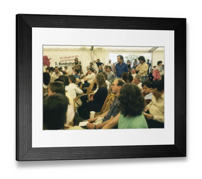 Framed Print : Ruhr area. Congress against unemployment. ca. 1988 Framed Print : Ruhr area. Congress against unemployment. ca. 1988
