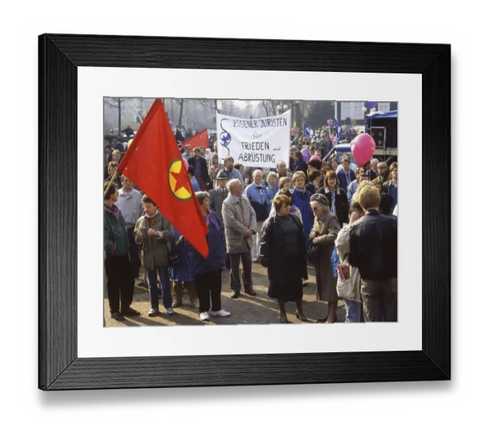 Framed Print : Ruhr area. Easter March Ruhr on 2. 4. 1988 Essen