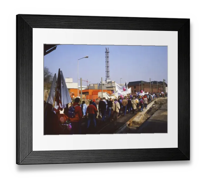 Framed Print : Ruhr area. Easter March Ruhr on 2. 4. 1988 Essen