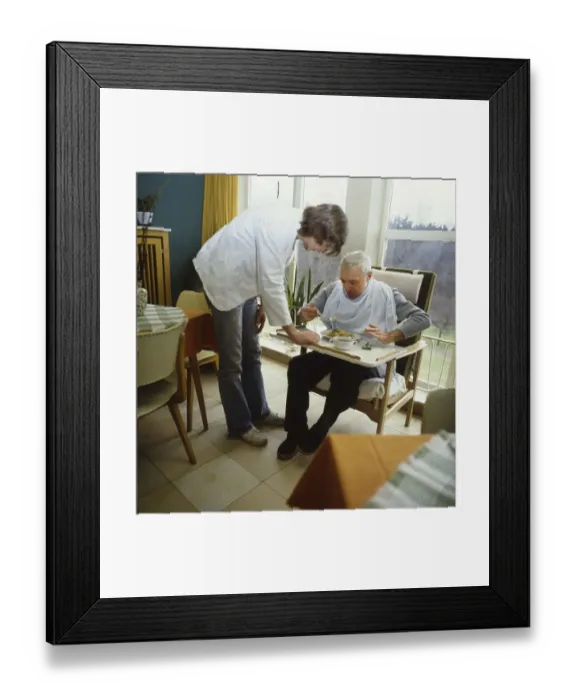 Framed Print : Ruhr area, senior citizens in a retirement home