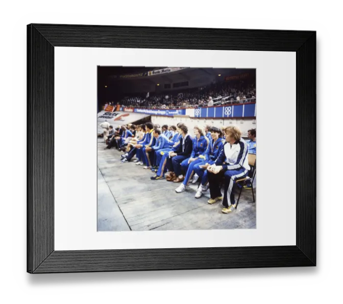 Framed Print : Dortmund. Demo Athletes for Olympia. ca. 1980