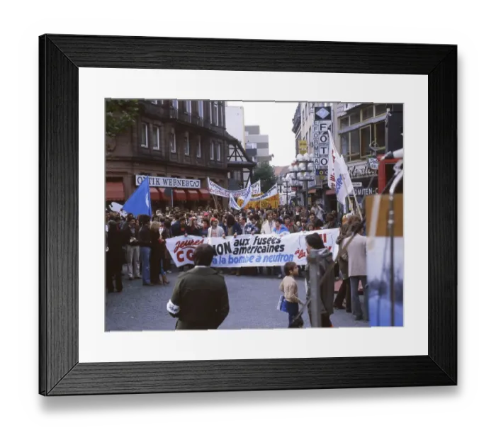 Framed Print : Ruhr area. Peace movement. Nuclear missiles, 80s