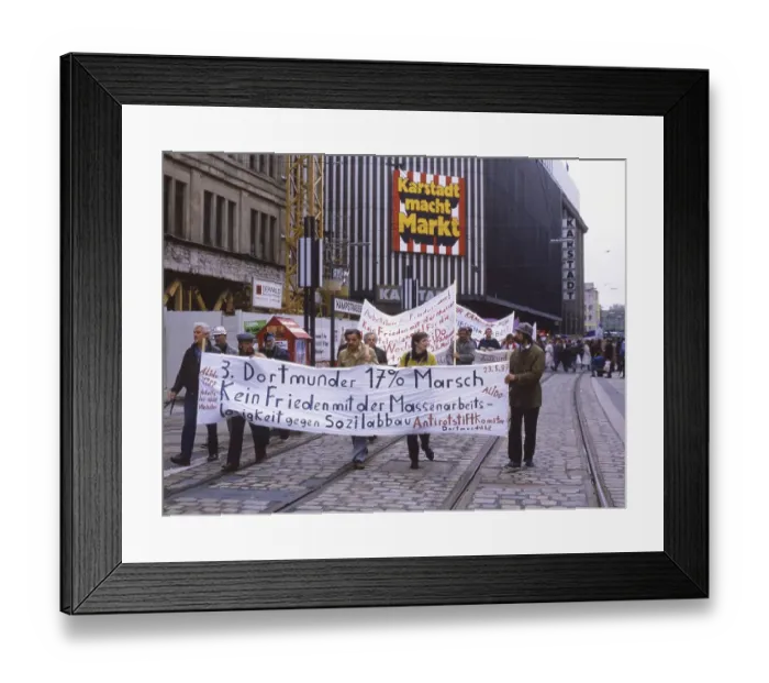 Framed Print : Dortmund. 3rd Dortmund 17% March of the Unemployed on 23