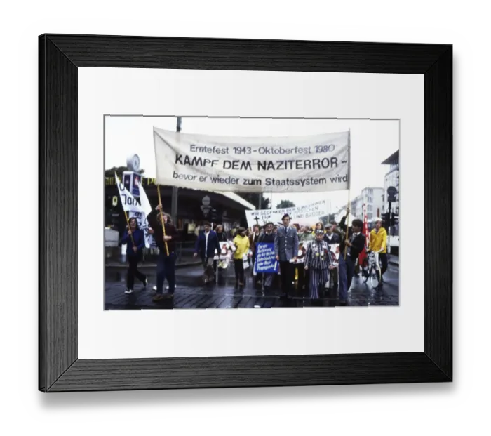 Framed Print : Ruhr area. Anti NPD demonstration. ca. 1981-2