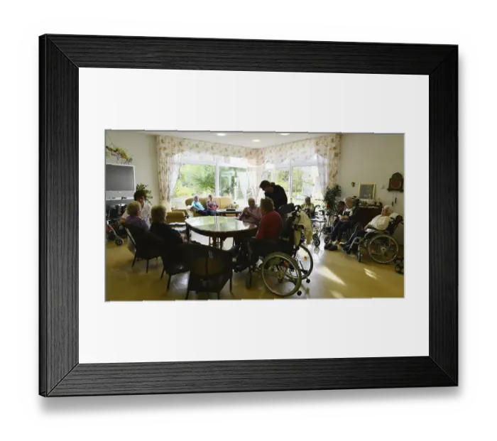 Framed Print : Exemplary care in old people's homes Framed Print : Exemplary care in old people's homes