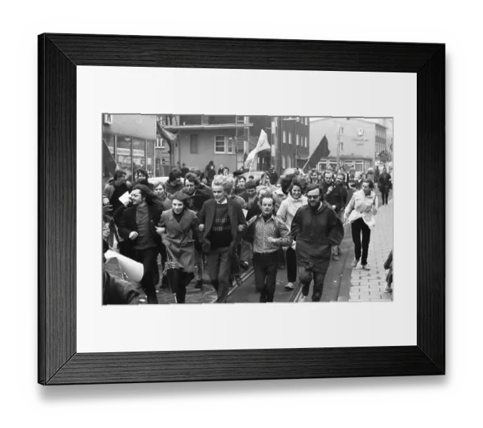 Framed Print : The Easter March 1969, here in Essen on 5
