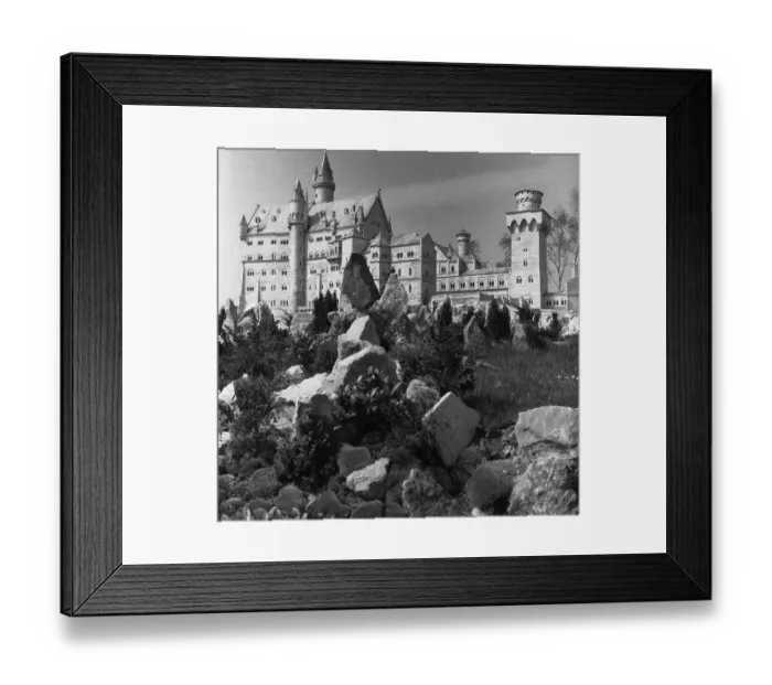 Framed Print : The 1:25 scale model of historic buildings