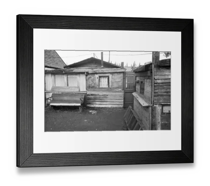 Framed Print : In 1954, there were still numerous precarious flats in barracks
