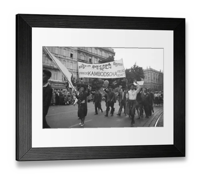 Framed Print : SSSR, Soviet Union, Moscow: The traditional World Youth Festivals organised by communist WBDJ