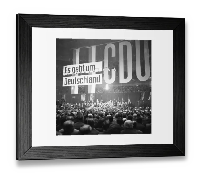 Framed Print : Election campaign for the 1966 federal election of the parties