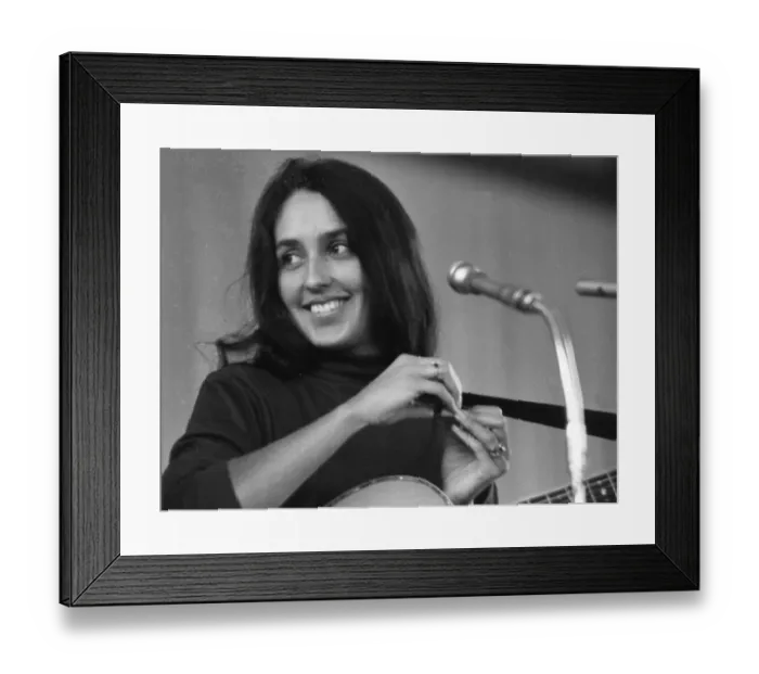 Framed Print : The presence and performance of US singer Joan Baez Framed Print : The presence and performance of US singer Joan Baez