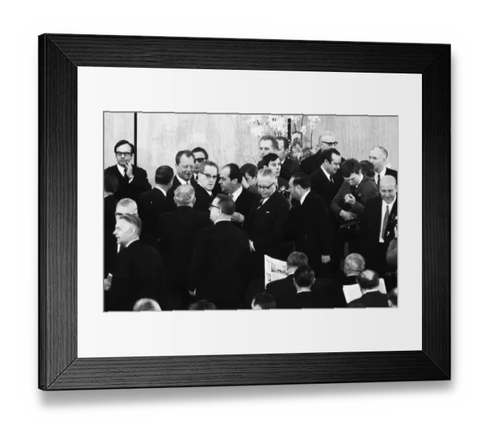 Framed Print : The Federal Assembly elected the new Federal President Gustav Heinemann (SPD) Framed Print : The Federal Assembly elected the new Federal President Gustav Heinemann (SPD)