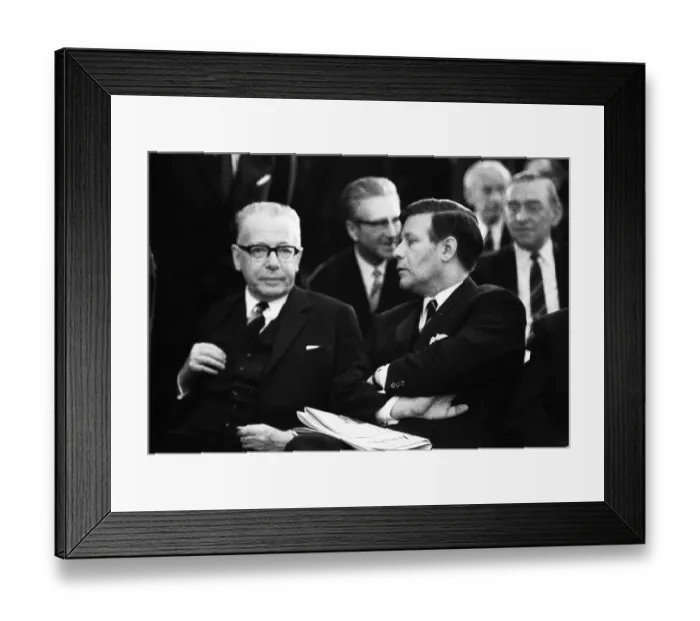 Framed Print : The Federal Assembly elected the new Federal President Gustav Heinemann (SPD)