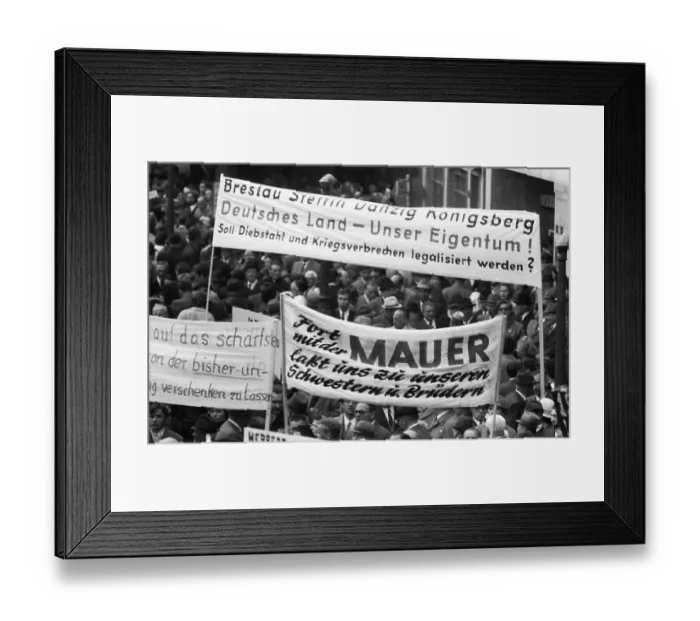 Framed Print : An expellees rally on 30 May 1970 in Bonn with the NPD Framed Print : An expellees rally on 30 May 1970 in Bonn with the NPD