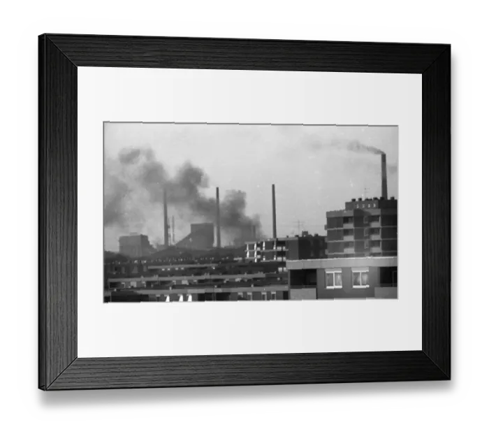 Framed Print : Negative highlights in the Ruhr area in the years 1965 to 1971