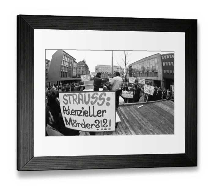 Framed Print : During the election campaign for the 1969 Bundestag elections