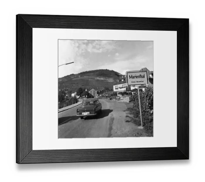 Framed Print : Government representatives with their vehicles in 1966 during a police check at the hitherto secret atomic bunker of Framed Print : Government representatives with their vehicles in 1966 during a police check at the hitherto secret atomic bunker of