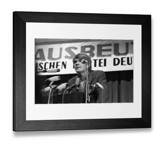 Framed Print : The Young Socialists had invited to a congress for apprentices on 28 November 1970 in Duesseldorf under the motto