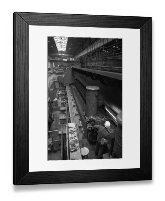 Framed Print : The Thyssen pipe mill, here in Duisburg in 1968