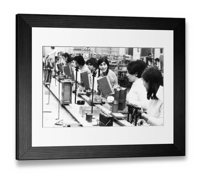 Framed Print : Many woman and a few men work at jobs at Standard Elektrik Lorenz (SEL) Framed Print : Many woman and a few men work at jobs at Standard Elektrik Lorenz (SEL)