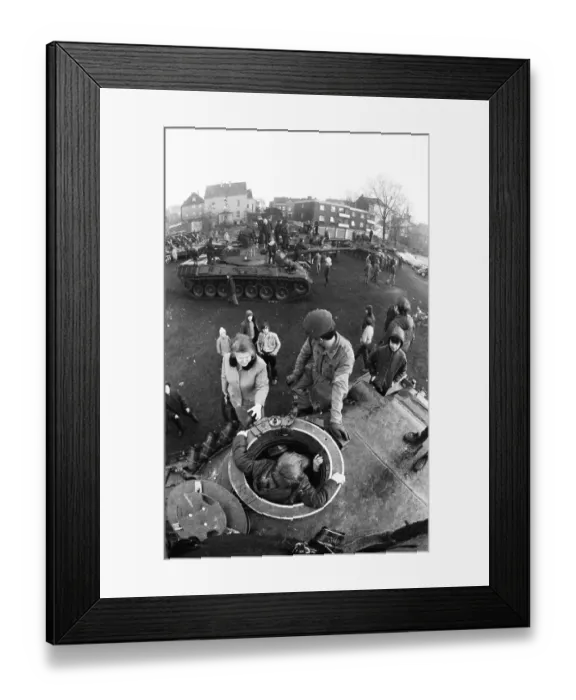 Framed Print : The Bundeswehr weapons show, here in Dortmund-Luettgendortmund in 1966 Framed Print : The Bundeswehr weapons show, here in Dortmund-Luettgendortmund in 1966
