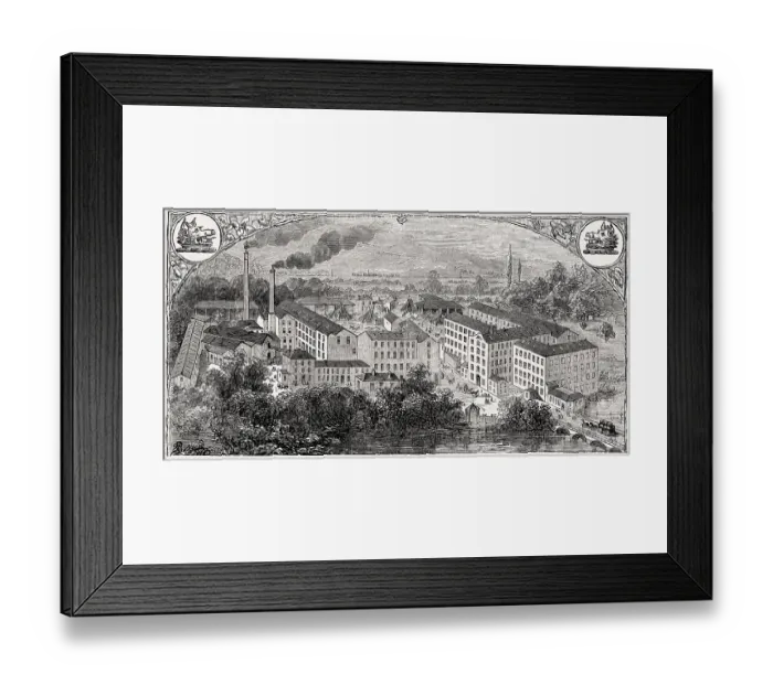 Framed Print : Walter Evans and Company, Cotton spinning Derby Framed Print : Walter Evans and Company, Cotton spinning Derby