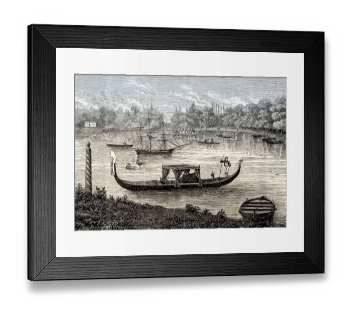 Framed Print : The Venetian gondola of Eugenie de Montijo Framed Print : The Venetian gondola of Eugenie de Montijo
