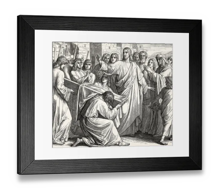 Framed Print : The raising of the son of the widow of Nain Framed Print : The raising of the son of the widow of Nain