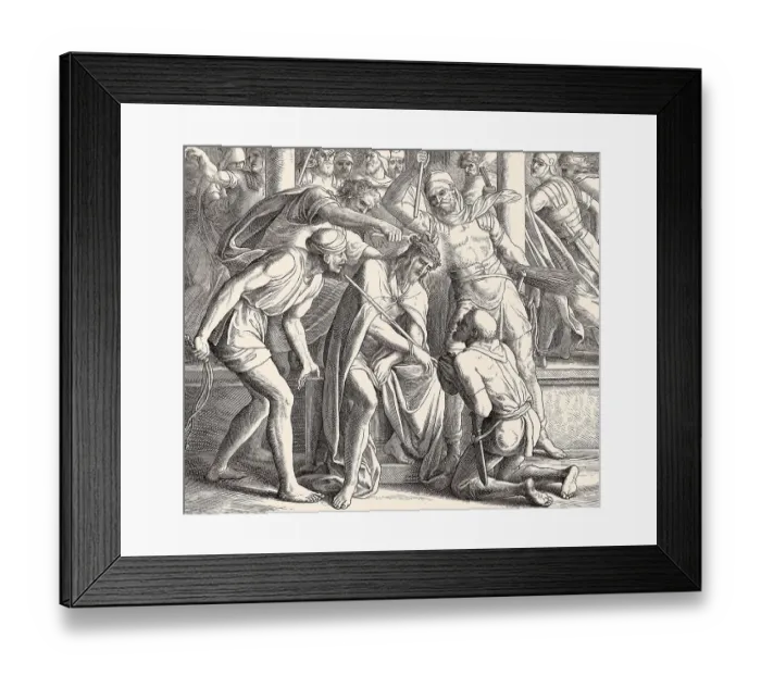 Framed Print : The mocking of Jesus, New Testament