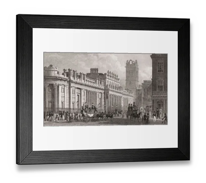 Framed Print : Bank of England, London, UK, illustration by Th