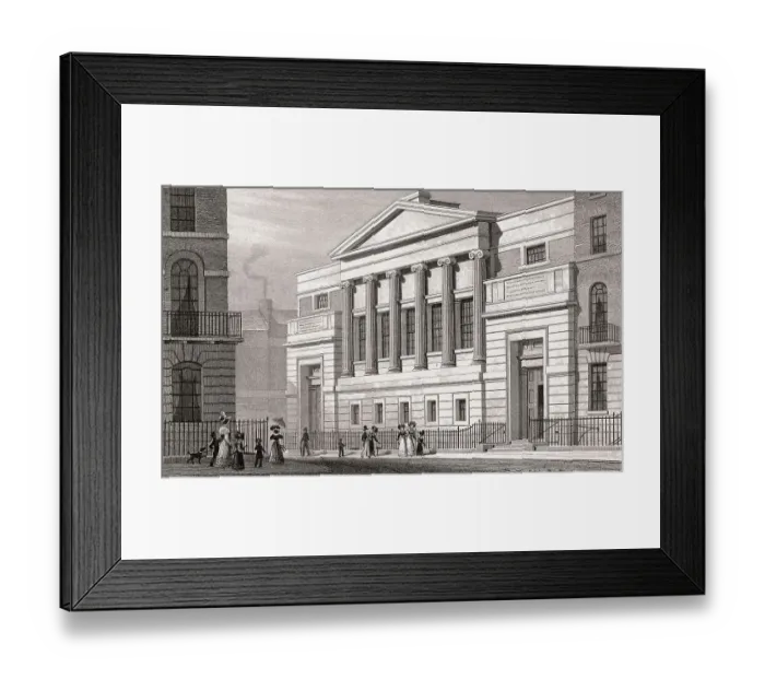 Framed Print : Finsbury Chapel, London, illustration by Th