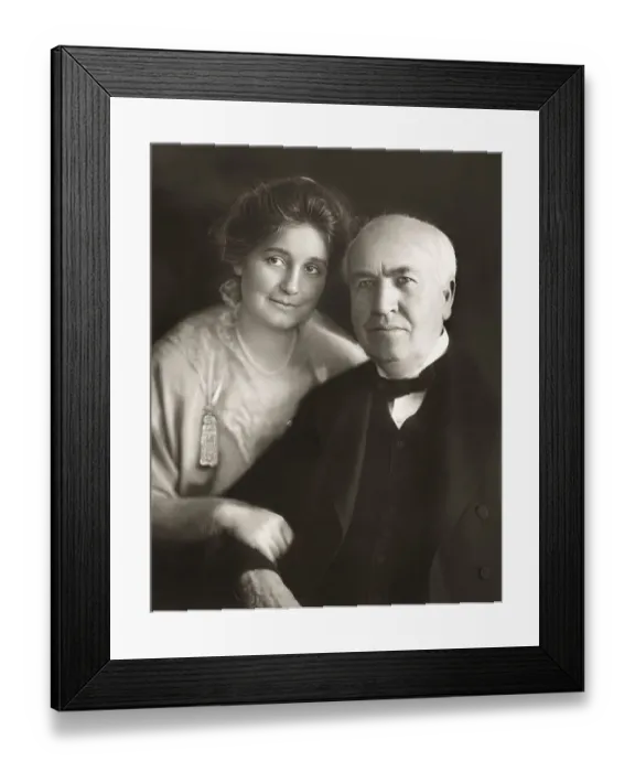 Framed Print : Portrait of Mina Edison and Thomas Alva Edison Framed Print : Portrait of Mina Edison and Thomas Alva Edison