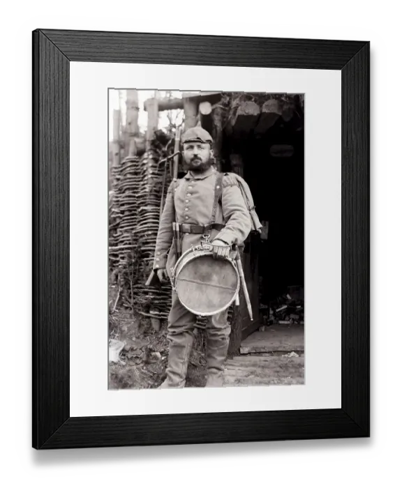 Framed Print : Tambour in front of the bunker